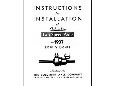 Columbia Rear Axle Installation Instructions - 12 Pages - Ford