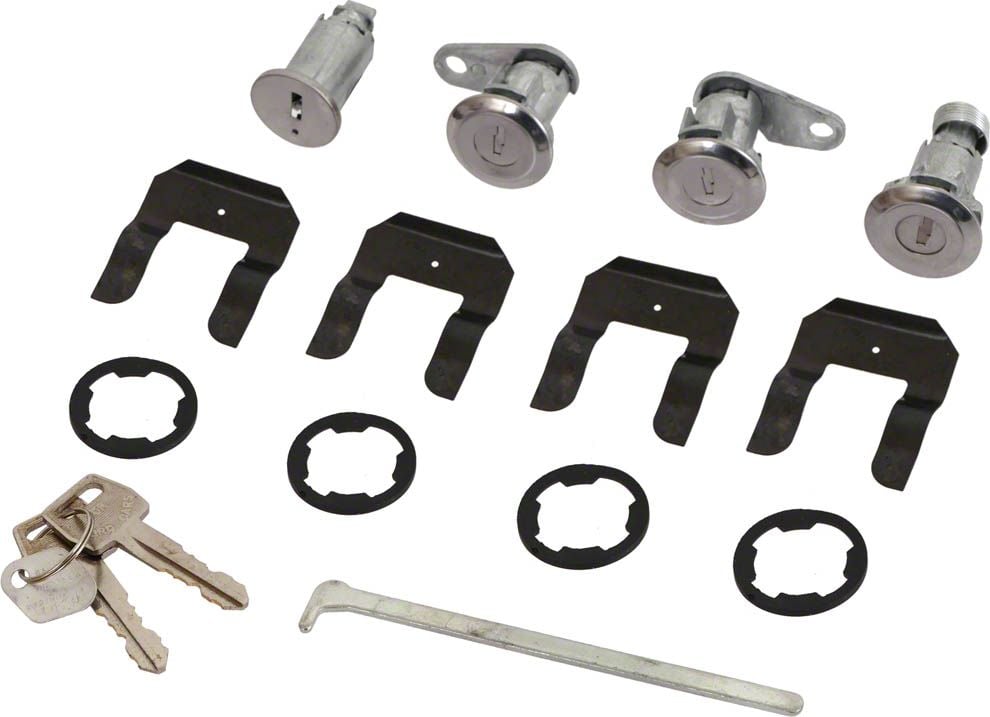 Ecklers Ignition, Door and Trunk Lock Set with Ford Style Keys (67-69  Mustang)