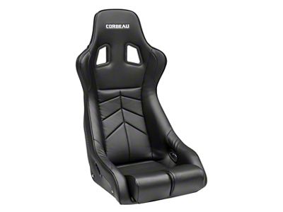 Corbeau DFX Racing Seat; Black Vinyl (Universal; Some Adaptation May Be Required)