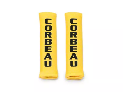 Corbeau Seat Harness Pads; Yellow; 3-Inch (Universal; Some Adaptation May Be Required)