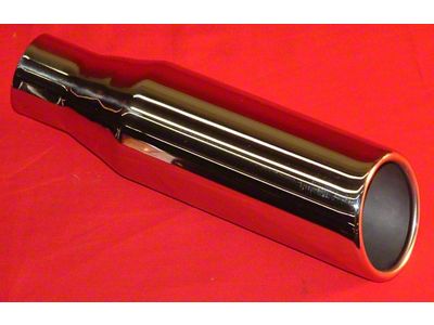 12-Inch Long Angle Cut End Exhaust Tip; 3-Inch OD (Fits 2.50-Inch Tailpipe)