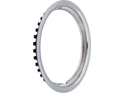 14-Inch Rally Wheel Trim Ring; 1-1/2-Inch Deep; Stainless Steel (67-82 Corvette C2 & C3)