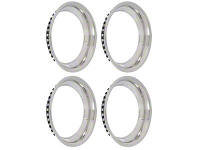 15-Inch Rally Wheel Trim Set; 3-Inch Deep; Stainless Steel (67-81 Corvette C2 & C3)