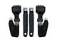 3-Point Seat Belt Conversion Kit; Black (68-74 Corvette C3)