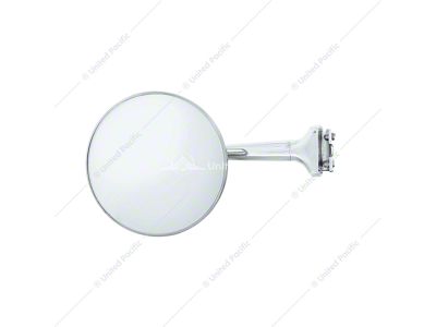 4-Inch Peep Mirror with Straight Arm and Convex Glass; Chrome (Universal; Some Adaptation May Be Required)