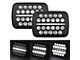 5x7 SLIM LINE Multi LED Projection Headlights; Black Housing; Clear Lens (84-96 Corvette C4)