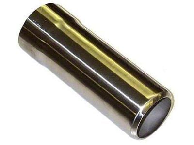 9-Inch Long Straight Cut End Exhaust Tip; 2-Inch OD (Fits 2-Inch Tailpipe)