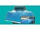 Big Block/LT-1 Vinyl Hood Stripes; Black (70-72 Corvette C3)