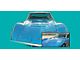 Big Block/LT-1 Vinyl Hood Stripes; White (70-72 Corvette C3)