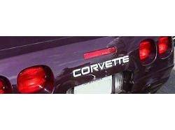 Front and Rear Bumper Lettering Inlay Decals; Black (91-96 Corvette C4)