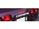 Front and Rear Bumper Lettering Inlay Decals; Black (91-96 Corvette C4)