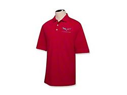 Corvette C3 1969-1972 Stingray Men's Pima Cotton Polo, Red