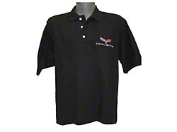 Corvette C3 1982 Men's Custom Embroidered Pima Cotton Polo, Black, S-4X