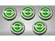 C4 Style Fluid Cap Covers; Solid Synergy Green (84-96 Corvette C4 w/ Automatic Transmission)