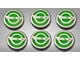 C4 Style Fluid Cap Covers; Solid Synergy Green (84-96 Corvette C4 w/ Manual Transmission)