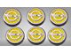 C4 Style Fluid Cap Covers; Yellow Carbon Fiber (84-96 Corvette C4 w/ Manual Transmission)