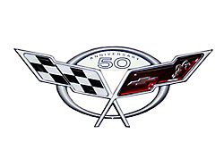 Corvette C5 50th Anniversary Metal Sign 30 X 12