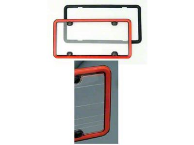 Corvette Clean Plate License Frame Red Altec