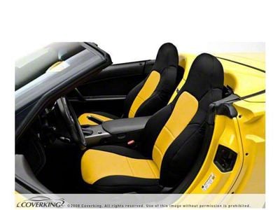 Corvette Coverking CR-Grade Neoprene Seat Covers, Base Seat Without Diagonal Stitching Across Its Seat Bottom, 1994-1996