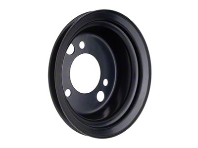 Crankshaft Pulley; 1-Groove; Asphalt Black (57-68 Small Block V8 Corvette C1, C2 & C3 w/ Short Water Pump)