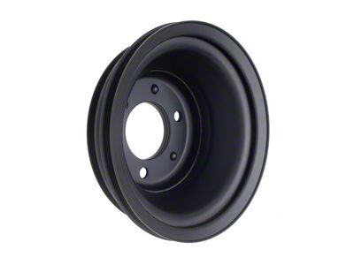 Crankshaft Pulley; 3-Groove; Asphalt Black (69-74 Big Block V8 Corvette C3 w/ Long Water Pump)