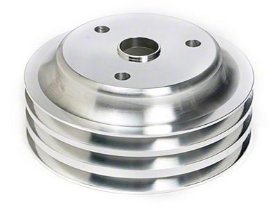 Crankshaft Pulley; 3-Groove; Machined Aluminum (76-85 Corvette C3 & C4 w/ Long Water Pump)