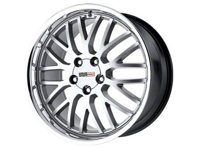 Corvette Cray Manta 18x9 Hyper Silver With Mirror Cut Lip, 1-Piece Wheel, 1984-2013