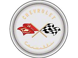 Corvette Decal, Crossed Flags, 1953-1955