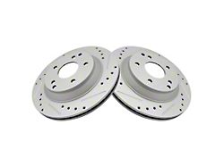 Drilled and Slotted Rotors; Rear Pair (88-96 Corvette C4)