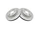 Drilled and Slotted Rotors; Rear Pair (88-96 Corvette C4)