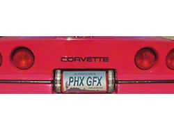 Front Bumper Lettering Inlay Decals; Black (84-90 Corvette C4)