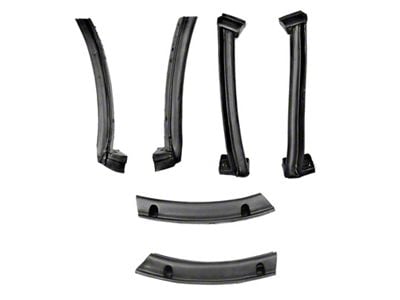 Front and Rear Upper Convertible Top Weatherstrip Kit; Latex; Driver and Passenger Side (86-96 Corvette C4 Convertible)