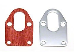 Fuel Pump Block Off Plate; Chrome (58-86 Small Block V8 Corvette C1, C2, C3 & C4)