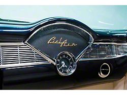 In-Dash Clock with Quartz Movement; Black Face (58-62 Corvette C1)