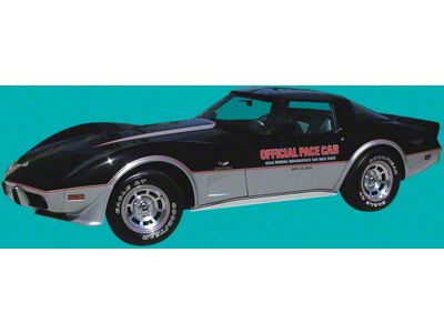 Indy Pace Car Door Decals; Red and Silver (1978 Corvette C3)