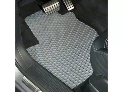 Intro-Tech Hexomat Custom Fit All-Weather Front Floor Mats; Gray (84-89 Corvette C4)