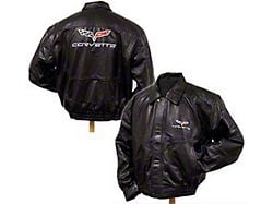 Corvette Lambskin Bomber Jacket, With C6 Logo