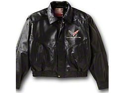 Corvette Lambskin Bomber Jacket, With C7 Logo