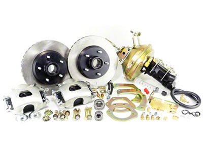 Legend Series Version 2.0 Front Disc Brake Conversion Kit with Booster/Master Cylinder Combo and Valve; Cast-Iron Calipers (1963 Corvette C2)