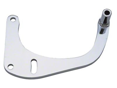 Low Mount Alternator Bracket; Driver Side; Chrome (57-61 Small Block V8 Corvette C1)