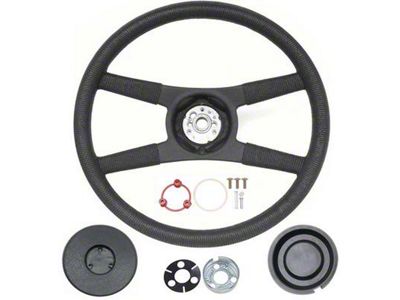 OE Style Rope Steering Wheel; 15-Inch; Black (76-79 Corvette C3)