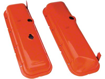 OE Style Short Recess Corner Valve Covers; Orange (65-72 Big Block V8 Corvette C2 & C3)