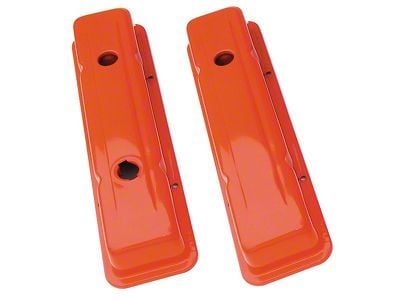 OE Style Short Valve Covers; Orange (58-86 Small Block V8 Corvette C1, C2, C3 & C4)