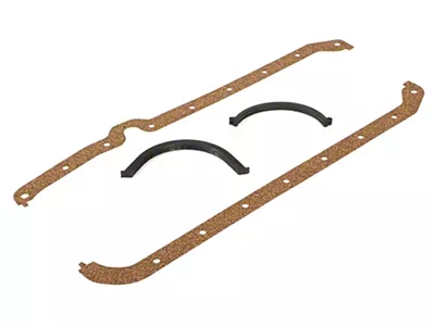 Oil Pan Cork Gasket with Rubber End Seals (76-79 Small Block V8 Corvette C3)