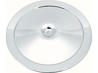 Open Element Chrome Air Cleaner Lid with Square Imprint; 14-Inch (1970 HiPerf 350/454 V8 Corvette C3)