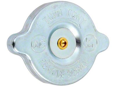 Radiator Cap with Hollow Rivet; 15 lbs. (64-65 Corvette C2 w/ A/C; 1966 Corvette C2, Excluding 427 V8)