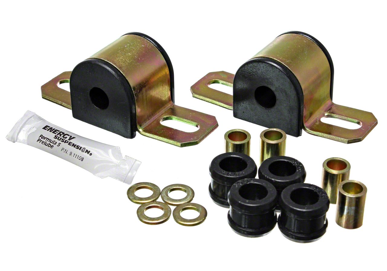 Ecklers Rear Sway Bar Bushings with End Link Bushings; 9/16-Inch; Black ...