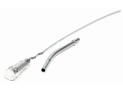 Replacement Oil Pan Dipstick; 19-Inch; Chrome (57-78 Small Block V8 Corvette C1, C2 & C3)