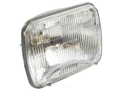 Sealed Beam Headlights; Chrome Housing; Clear Lens (84-95 Corvette C4)