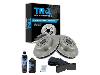 Semi-Metallic Brake Rotor, Pad, Brake Fluid and Cleaner Kit; Front and Rear (65-66 Corvette C2 w/ 4-Wheel Disc Brakes; 67-82 Corvette C2 & C3)